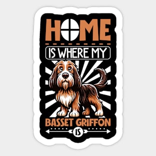 Home is with my Grand Basset Griffon Vendéen Sticker